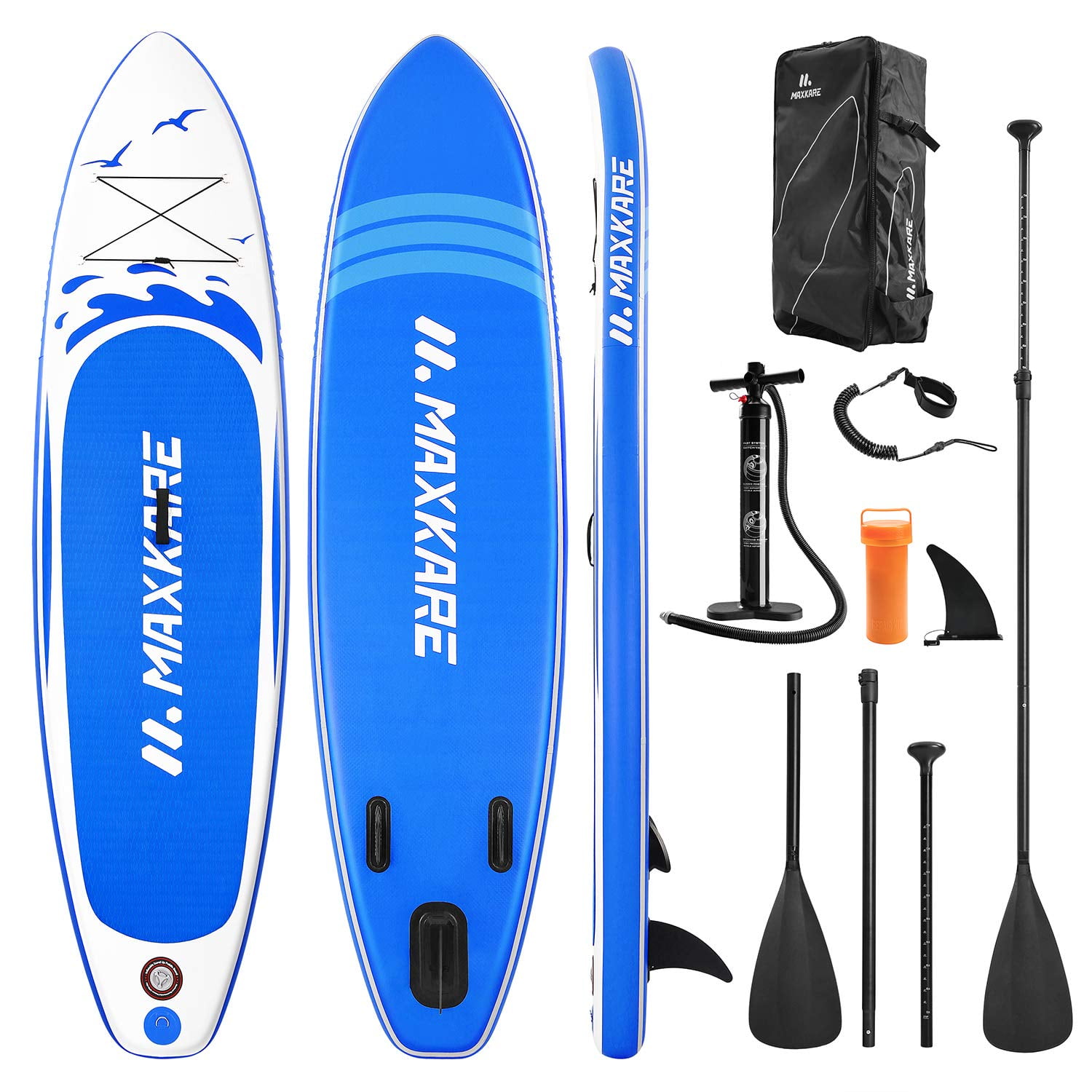 MaxKare Paddle Board Inflatable Paddle Board Stand Up Paddle Board with SUP Paddle Board Accessories Backpack Paddle Leash Pump