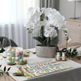 thumbnail image 4 of Easter Placemats Set of 6, 12x18 Inch Bunny Table Mats Seasonal Spring Washable Place Mats Reusable Happy Easter Rabbit Flowers Placemat for Party Kitchen Dining Holiday Table Decoration, 4 of 6