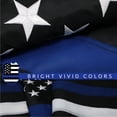 thumbnail image 4 of G128 - Thin Blue Line Embroidered U.S. American Flag 2X3 FT Brass Grommets Honoring Men Women Law Enforcement Black White Blue US Flag, 4 of 7