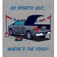 thumbnail image 5 of Go Sports! But Where's the Food? Adult Heather Gray Long Sleeve Hoodie-Medium, 5 of 6