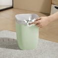 thumbnail image 4 of Qxpztk Clearance Plastic Small Trash Can Wastebasket, Garbage Container Basket for Bathrooms, Laundry Room, Kitchens, Offices, Kids Rooms, Dorms, Home Office, College Dorm (Green,7.67*7.67*10.82 inch), 4 of 9