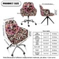 thumbnail image 7 of Whosucclay Pink Sunflower Cow Heart Print Curved Back Chair Slipcover Waterproof Dining Chair Cover Thick Bar Stools Covers Stretch Swivel Accent Chair Covers for Kitchen Party Banquet Decor, 7 of 7
