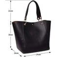 thumbnail image 2 of Bolsos de mano SSuperp de cuero PU impermeables oro rosa, 2 of 5