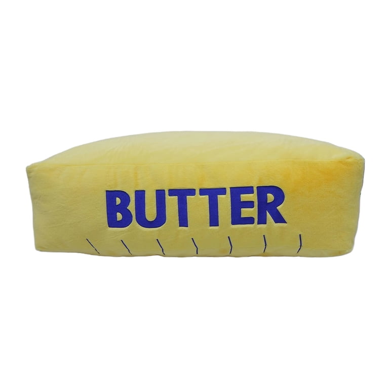 Giant Butter Block Plush Pillow 31.5" Novelty Food Cushion With Realistic Print For Valentine'S Day & Home Decor(Yellow-31.5X15.75In)#4614