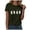 Dark Green, variant on Women Halloween Shirts Cute Black Cat Ghost T-Shirt Retro Spooky Season Outfit Fall Tees Short Sleeve Tops (Yellow, S)