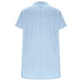 thumbnail image 4 of Rutainlusire Womens Button Notch V-Neck Tops Ladies Casual Solid Color Breathable Summer Tops, 4 of 6