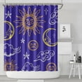 thumbnail image 2 of Gothic Shower Curtain Set - Dark Celestial Moon & Star Print, Mystical Cosmic Bath Decor, Waterproof Polyester 72"x84", Goth Aesthetic Gift, 2 of 5