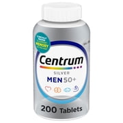 Centrum Silver Mens & Womens 50 Plus Vitamins Bundle Pack, Multivitamin Supplement, 200 Count.