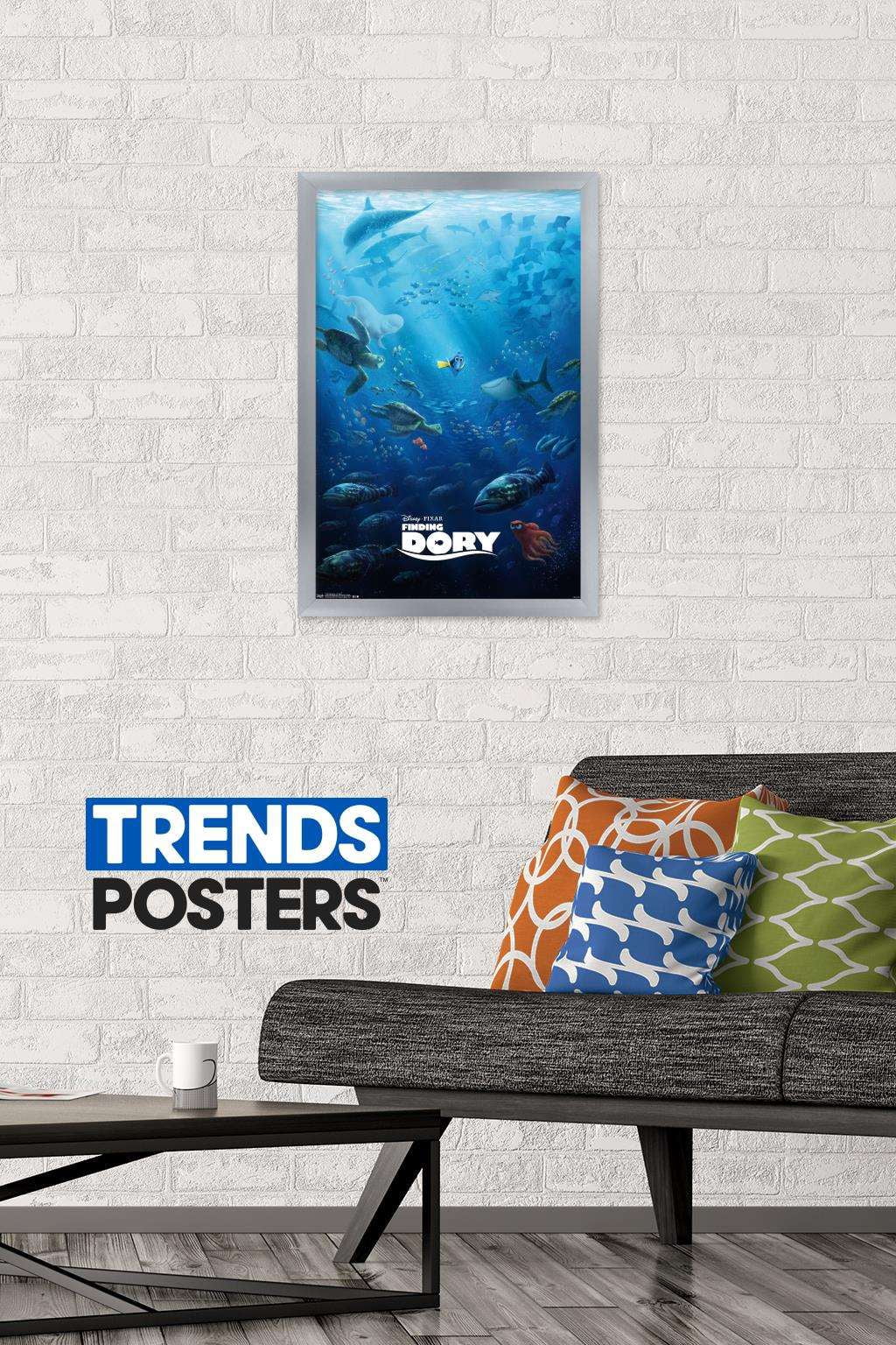 Disney Pixar Finding Dory - One Sheet Wall Poster, 14.725" x 22.375", Framed