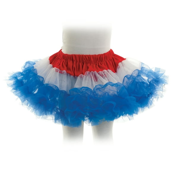 UNDERWRAPS Cute Tutu Skirt - Halloween Costume For Girls, Cosplay Events for KIds, Childrens Outfits (Blue/White/Red)
