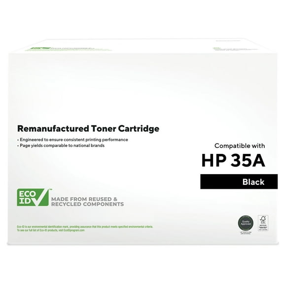 HITOUCH BUSINESS SERVICES Reman Black Standard Yield Toner Cartridge Replacement for HP 35A TRCB435A