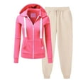 thumbnail image 2 of S Buigttklop Women Plus Size 2 Piece Tracksuit Women'S V-Neck Color Long Sleeved Pants Set, 2 of 5