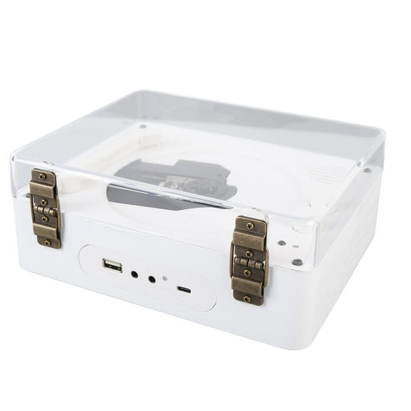 Vintage Desktop CD Player with Speakers, Portable Retro CD Record Player with BT, 2000mAh Rechargeable Battery, Remote Control Desktop CD Player for Home
