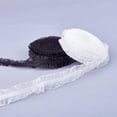 thumbnail image 6 of 1Card 11Yard 10m Black Fabric Lace Trim Stretch Elastic Double Ruffle Lace Ribbon 1 inches 28mm Wide for SewingDress Decoration and Gift Wrapping, 6 of 7