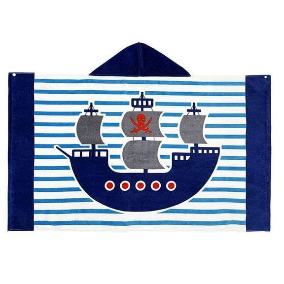 NQyIOS 100% Cotton Hooded Towel for Toddlers 2-6 Years Boys Girls Kids Bath Pool Beach Towel Soft Absorbent Beach B