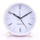 thumbnail image 1 of Reloj despertador analógico redondo silencioso 4 pulgadas blanco JAMW Sencillez, 1 of 3