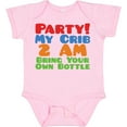 thumbnail image 3 of Inktastic Party at My Crib Boys or Girls Baby Bodysuit, 3 of 5