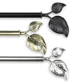 thumbnail image 2 of Contemporary Home Living 120"- 170" Antique Brass Adjustable Eve Double Window Curtain Rod, 2 of 2