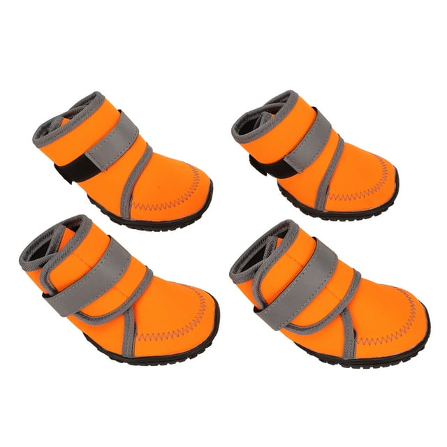 Botas para perros, botines para perros con corrrea reflectantes, 4 piezas, botas para perros de invierno con pavimento caliente, Zapatos para perros pavimento caliente para