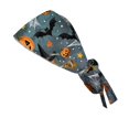 thumbnail image 6 of Kamentoy Women Halloween Print Scrub Cap Soft Elastic Ponytail Hat Work Hat Hair Cover for Holiday Fall Headwear for Women Cosplay Party Casual, 6 of 6