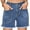 Light Blue, variant on DOKOTOO Women's Jean Shorts Casual Summer Denim Shorts with Raw Hem and Large Pockets High Waisted Stretchy Distressed Shorts