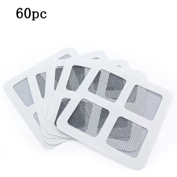 Disposable Shower Drain Hair Catcher Sticky Mesh Floor Screen Protector Bathroom Sink Tub Drain Cover with Adhesive for Hair Clog Prevention Anti-Clog Drain Guard Bathroom Kitchen Laundry Room Use