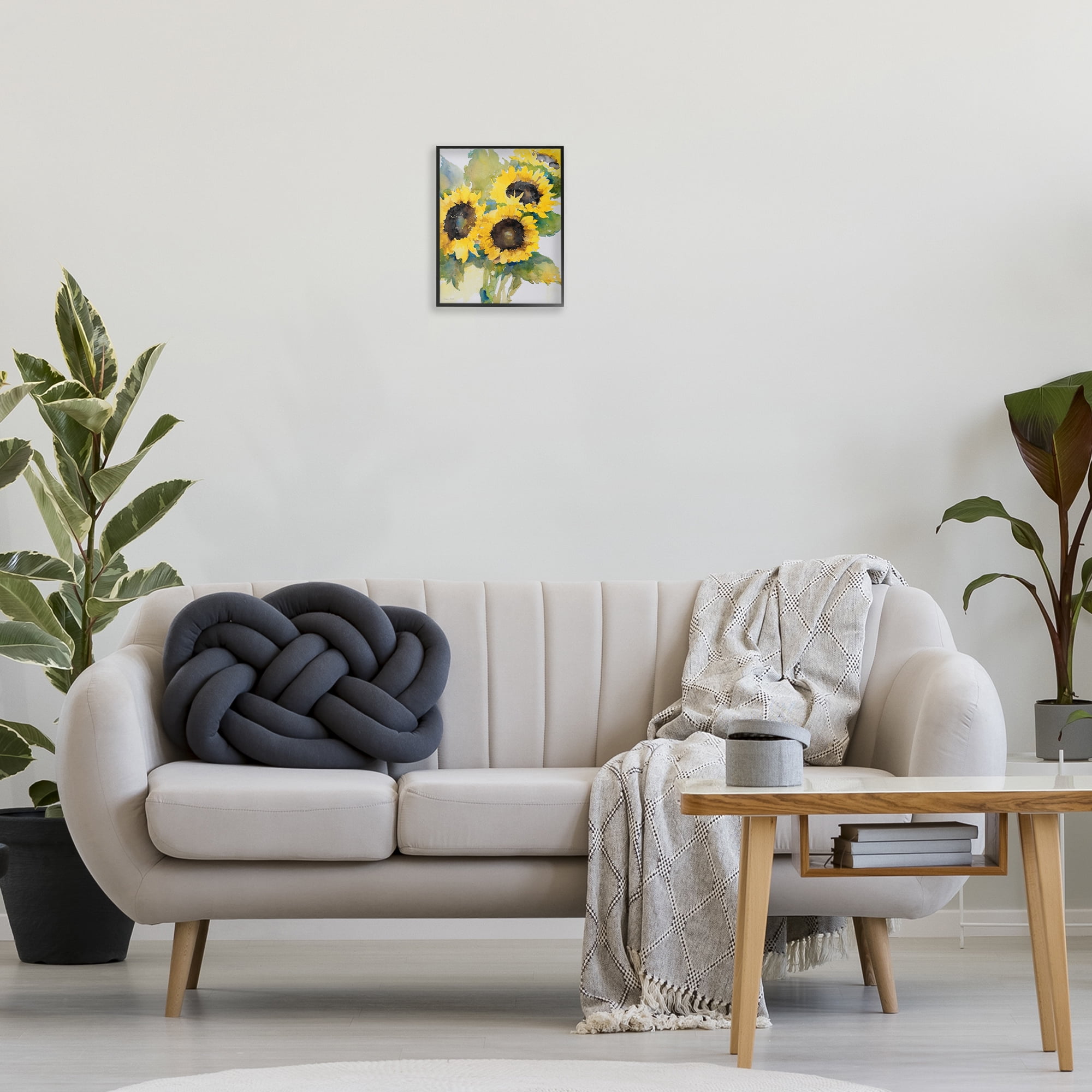 Stupell Industries Blooming Sunflower Bundle Botanical & Floral Painting Black Framed Art Print Wall Art, 11 x 14