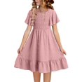thumbnail image 1 of Vestido de verano con flores de chifón para niñas adolescentes, tallas 10-11, 1 of 9