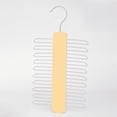 thumbnail image 3 of Perchero de madera para corbatas, percha giratoria para ropa, percha de madera antideslizante sin costuras, 3 of 3