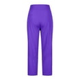 thumbnail image 5 of GTEYOIJN Women's High-Waisted Stretch Pants with Slit Cuffs for Summer Casual Yoga Light Weight Cardigan Women Summer Pants for Women High Waisted Crop Work Pants Summer Casual Slacks Yoga Dress Pant, 5 of 7