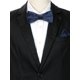 thumbnail image 4 of Conjunto de corbata de moño preatado de terciopelo para hombres INSPIRE CHIC y pañuelo de bolsillo de color sólido azul marino para el Día del Padre, 4 of 4