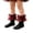 Black, variant on Yuaguia Girls Lace Trim Breathable Princess Dance Socks, Cute Ruffle Short Socks for Kids Daily Wear, Party Events, and Spring Dance Performance Accessories, Red 4-6 Years