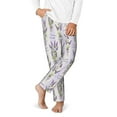 thumbnail image 2 of Hirioo Lavender Flowers for Teenagers' Pajama Pants Womens Lounge Pants with Pockets Pj Bottoms Pants for Men-Medium, 2 of 6