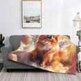 thumbnail image 2 of Fotbe Cute Cloud Pomeranian Manta de Franela con Estampado, Manta Ultrasuave para Cama, Sofá, Auto, Hipoalergénica y Antibolitas-50"x40", 2 of 6