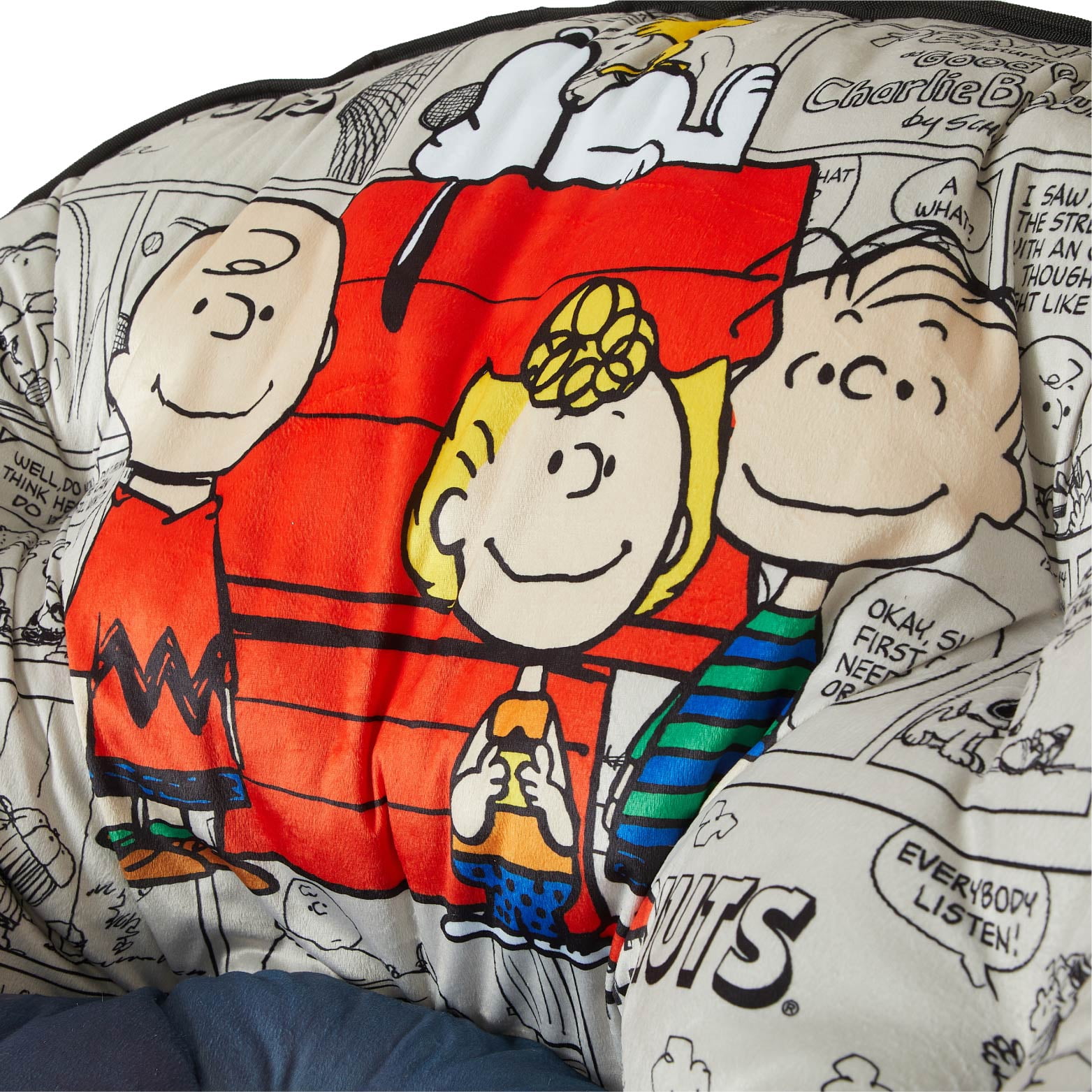 Peanuts Folding Saucer Chair for Teens and Adults, Multi
