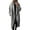 Gray, variant on Women's Winter Double Breasted Wool Coat Long Sleeve Lapel Long Trench Coat Black XL