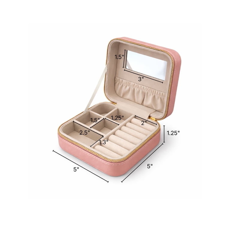 Hives and Honey Mya Compact Jewelry Travel Case, Blush photo 7