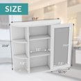 thumbnail image 5 of MEETWARM Bathroom Cabinet Wall Mounted Multipurpose Hanging Cupboard Kitchen Medicine Storage Organizer with Mirror Single Door and 2 Adjustable Shelves (White), 5 of 7
