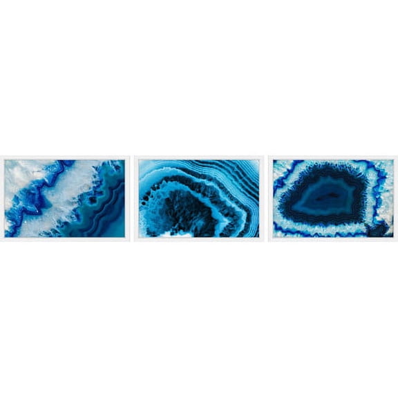 Icy Blue Veins Triptych