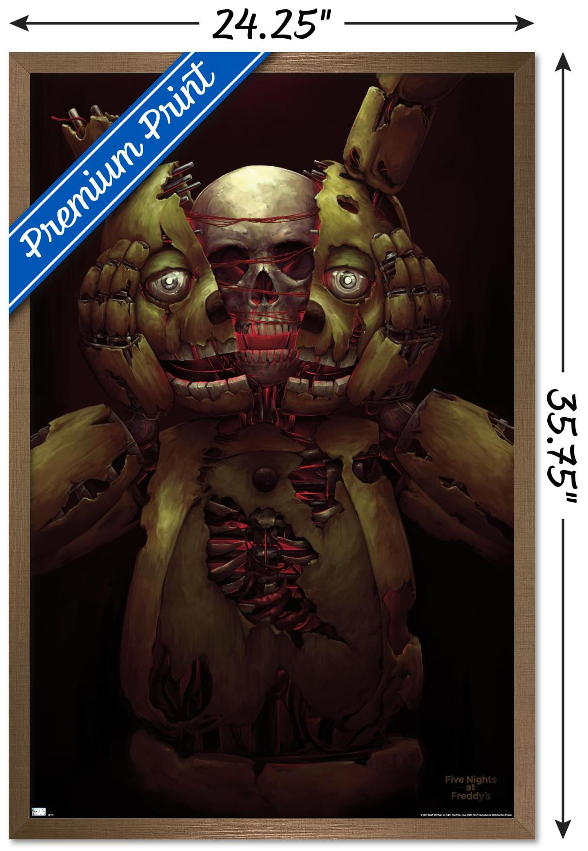 Five Nights at Freddy's - Skull Wall Poster, 22.375" x 34" Framed