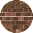 thumbnail image 1 of Ahgly Company Machine Washable Indoor Round Transitional Red Brown Area Rugs, 3' Round, 1 of 7
