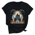 thumbnail image 5 of Frostluinai Halloween Graphic Shirts for Women Spooky Season Holiday Party Tops Short Sleeve Crew Neck Daily Walking Casual Shirt S-3XL, 5 of 7