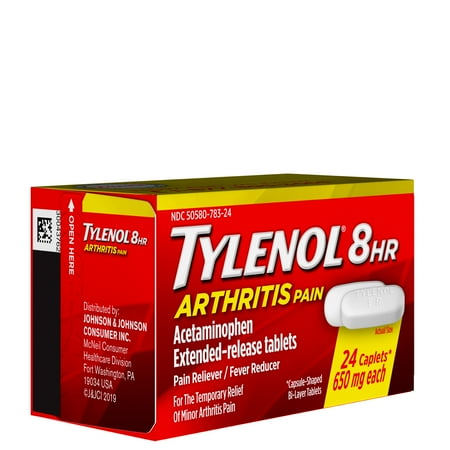 Tylenol 8 Hour Arthritis & Joint Pain Acetaminophen Caplets, 24 Count