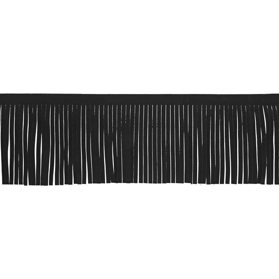 Suede Fringe 4" x 10yd, Black