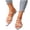 White, variant on Womens Pointed Toe Flat Sandals Thin Strappy Open Toe Breathable Slide Slippers Casual Summer Comfort Shoes