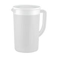 thumbnail image 2 of Cold Kettle with Lid, Eco Friendly Carafe, Mix Drinks, for Hot and Cold Lemonade, Iced Tea Pitcher, Household Refrigerator Water Jug, White, Plastic, by FAJHHA, 2 of 8