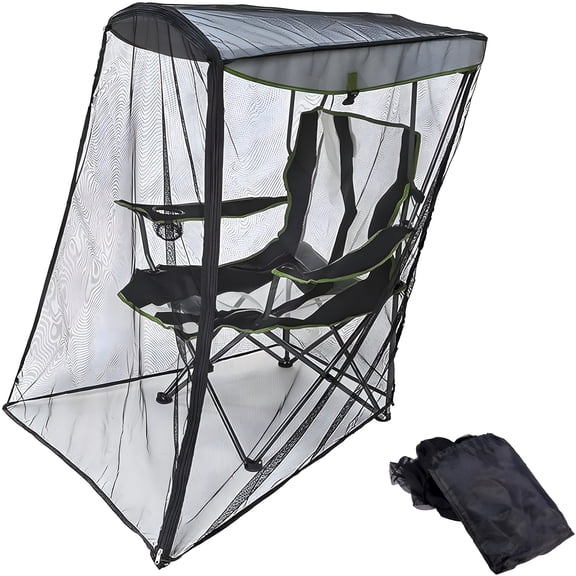 XIBUFE Canopy Chair Mosquito Net,Camping Chair Mesh Cover Mosquito Barrier Tent,Portable Ultralight Mosquito Net Tent for Camping Chairs with Canopy Shade Tent