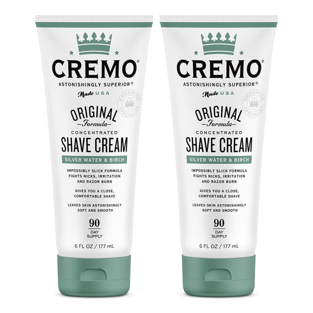 Crema de afeitar Cremo Barber Grade Silver Water & Birch 180 ml (x2)