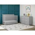 thumbnail image 3 of Graco Hadley 5-in-1 Convertible Baby Crib with Drawer, Pebble Gray, 3 of 18