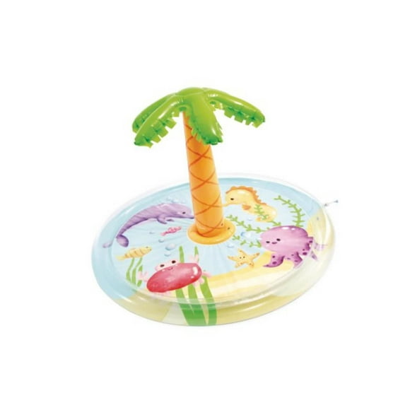 Intex Palm Tree Spray Pool for Kids, Age 2+, Inflatable Tropical Water Play Pool